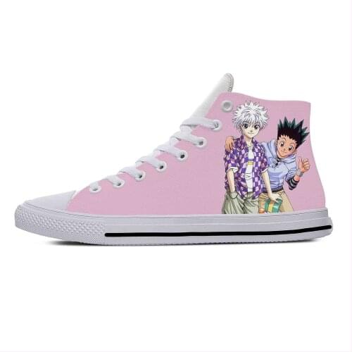 Gon and Killua Hunter X Hunter Anime Manga Funny Casual Cloth Shoes High Top Lightweight Breathable 3D Print Men Women Sneakers