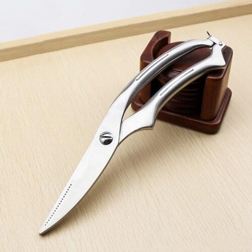 430 Stainless Steel Kitchen Scissors Hollow Handle Chicken Bone Scissor Surface Polished Fish Scale Scraper kitchen tool