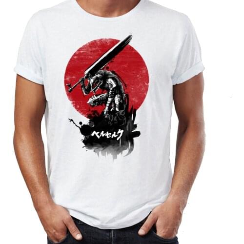 Mens T Shirt Berserk Guts and Casca Artsy Awesome Artwork Printed Tee