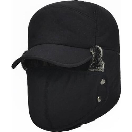 Mens winter Lei Feng hat cotton hat mens winter Korean version of the tide mens hat winter ear caps thick warm hat
