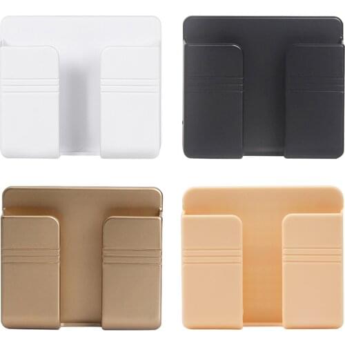 Wall Mounted Organizer TV Storage Box Remote Control Mounted Mobile Phone Plug Bracket Wall Holder Charging Multifunction Stand