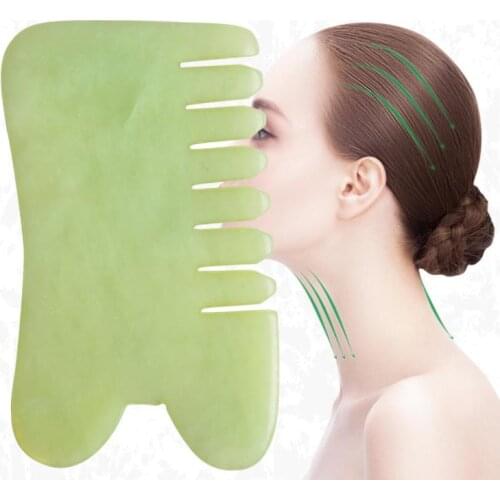 Natural jade comb jade scraping head massage body multi-function massager
