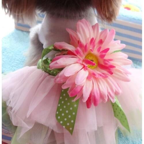 Dog Clothes Dress Cat Clothes Pet clothes Clothing For Dogs Puppy KittenSummer Sunflowers Skirt Lovely Dress New Pet Supplies