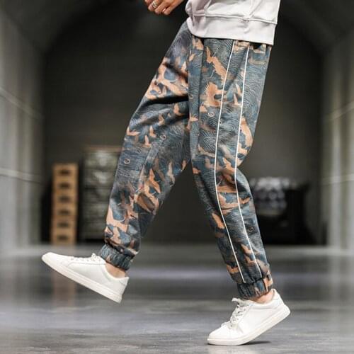Japanese Harajuku Style Casual Harem Pants Men Chinese Homme Loose Trousers Samurai Haori Bottoms Chinese Pants Man KK3298