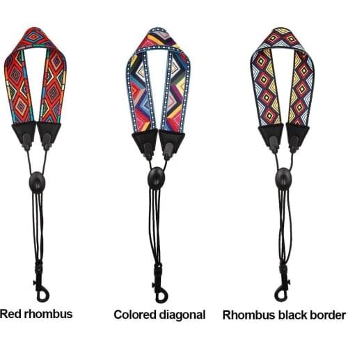 Rainbow Braided Pattern Soft Padded Saxophone Neck Strap for Alto Baritone Soprano Sax