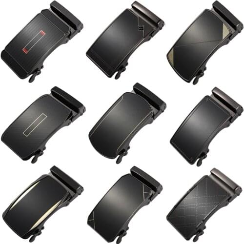 New Fashion Mens Business Alloy Automatic Buckle Unique Men Plaque Belt Buckles for 3.5cm Ratchet Men belts Apparel Accessories