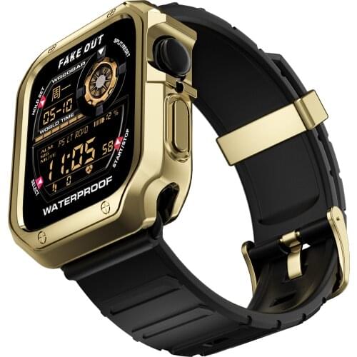 Rubber Band + Case for Apple Watch Series 6 SE 5 4 44mm 42mm Stainless Steel Buckle for Iwatch Series 3 2 1 38mm 40mm Strap