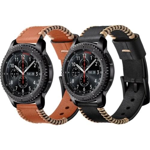 20mm 22mm Luxury Durable Leather Band Strap For Samsung Gear S3 Frontier S3 Classic Strap Watch Accessories