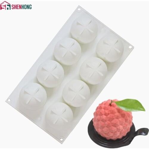SHENHONG DIY Litchi Silicone Mold Cake Chocolate Mold Wedding Cake Decorating Tools Fondant Sugarcraft Non-Stick Pastry Tools