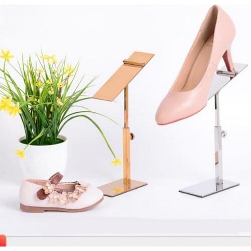 Shoe Store Display Rack Womens Stainless Steel Lifting