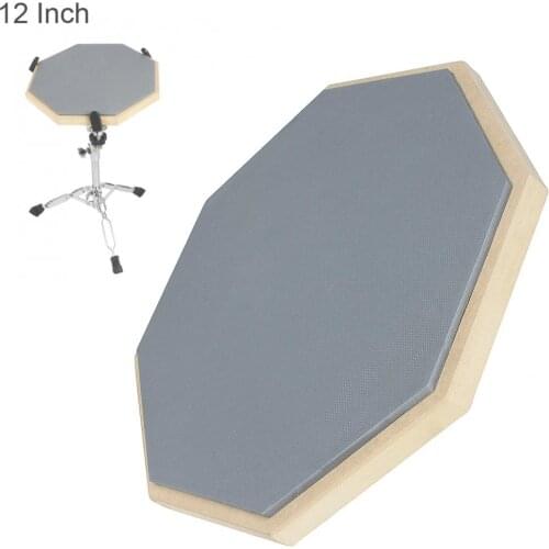 12 Inch Rubber Wooden Dumb Drum Practice Training Drum Pad for Jazz Drums Exercise Beginner Practice Training Drum