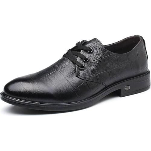 Mens Dress Shoes Genuine Leather Luxury Italian Brand Black Formal Shoes Oxford Men Coiffeur Mens Office Shoes Sapato Social
