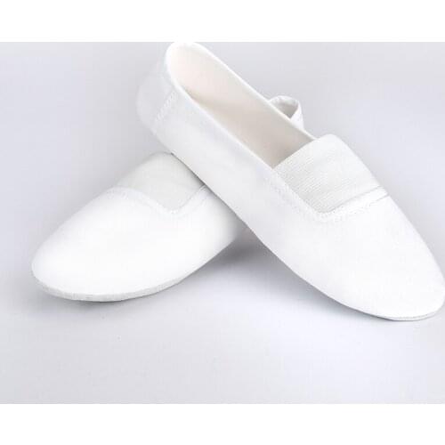 USHINE EU22-45 White Upgrade Body-shaping Gym Teacher Fitness Yoga Ballet Dance Shoes Girls Woman Ballet Shoes Canvas Woman Man