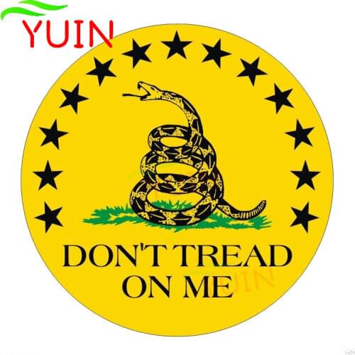 Dont Tread on Me Snake Funny Car Sticker Fashion Cars Accessories Personalized PVC Decoration Waterproof Sunscreen Decal 15*15cm