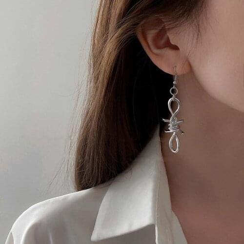 Gothic Wire Brambles Earrings For Women Hip-hop Punk Style Barbed Wire Brambles Dangle Earrings Party Accessories Gifts Femme