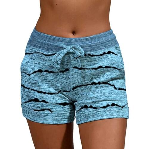 Womens striped sports pants casual shorts adjustable wide waist lightweight quick-drying shorts yoga shorts with pockets