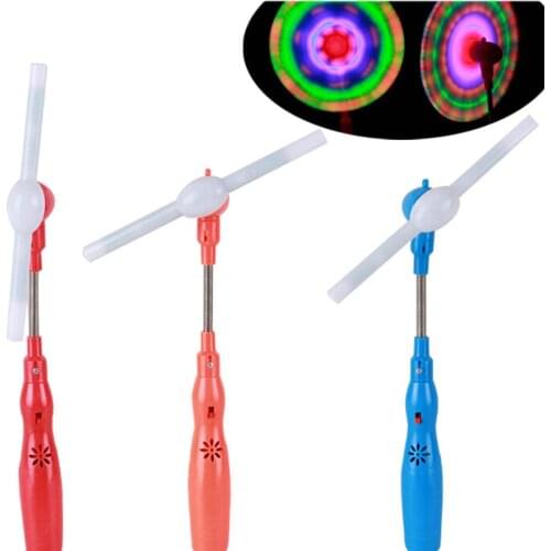 1Pcs Baby Kid Windmill Light Up Toys Flash Music Windmill Colorful Windmill Toy random color