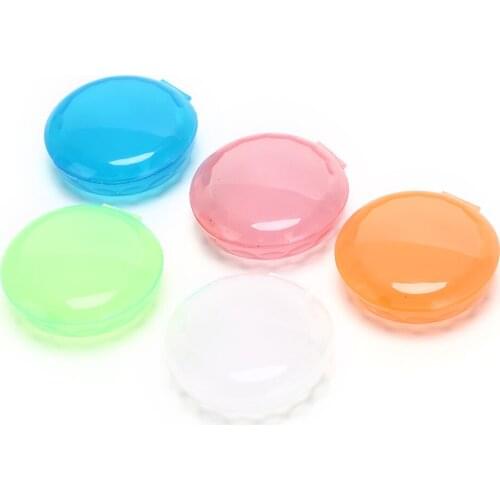 1PC Plastic Round Boxes Mini Storage Case Container Bead Makeup Clear Organizer Gift 5 Colors Fishing Tackle