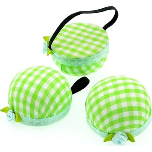 1pc Ball Shaped Needle Pin Cushion With Elastic Wrist Belt DIY Handcraft Tool for cross stitch sewing home Sewing Kit