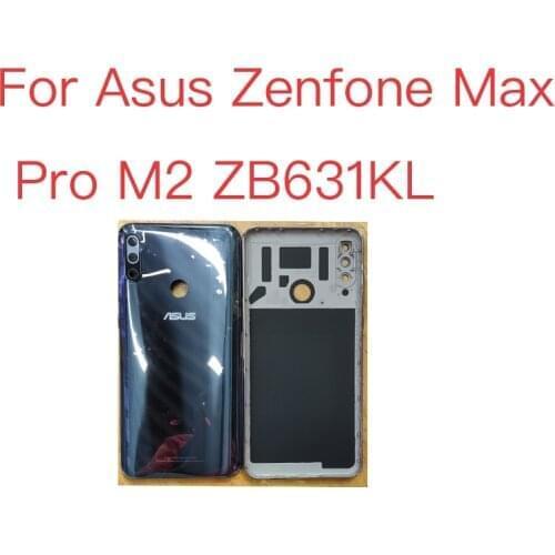 1pcs For Asus Zenfone Max Pro M2 ZB631KL Back Battery Cover Housing Rear Back Cover Housing Case Repair Parts