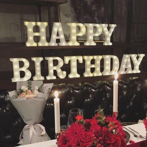 16/21CM LED Letter Lights Heart Letter Symbol Sign Night Light for Christmas Wedding Valentines Day Party Desk Home Decorations