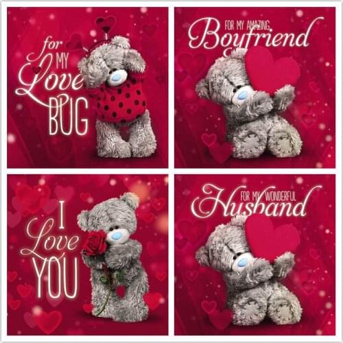 5D Diamond Painting Cartoon Teddy bear text Full Square/Round Diamond Embroidery mosaic Cross Stitch Home Decor Christmas Gift