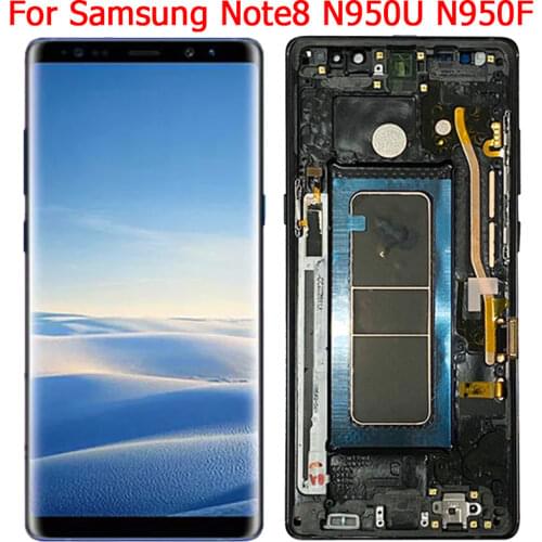 6.3" Original Note 8 N950F/DS Display For Samsung Galaxy Note8 LCD Screen With Frame SM-N950F N950A N950U LCD Display Screen