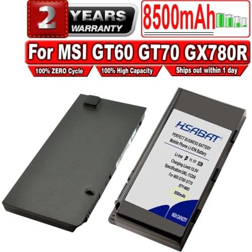 HSABAT 8500mAh BTY-M6D Laptop Battery for MSI GT60 GT70 GX780R GX680 GX780 GT780R GT660R GT663R GX660 GT680R GT783R