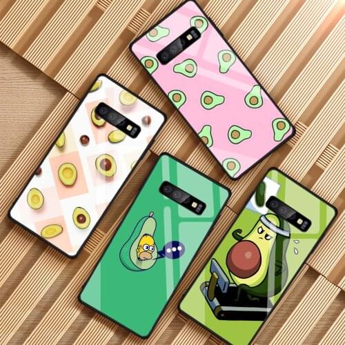 Avocado is beautiful and cute Tempered Glass Case For Samsung S7 S8 S9 S10 S20 J6 Plus S10LITE Note 8 9 10 J4 J6 J8 2018