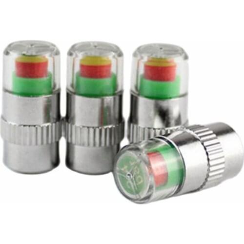 Automobile Tire Pressure Valve Mouth Cap Tire Pressure Cap Monitoring Cap Automobile Tire Pressure Detection Cap Warning Cap Set