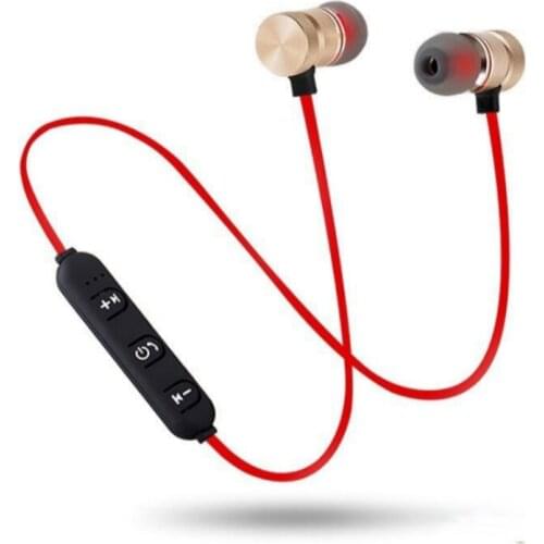 Bluetooth5.0 Earphone Sports Neckband Magnetic Wireless Headset Stereo Earbuds Music Metal Headphones With Mic For All Phone