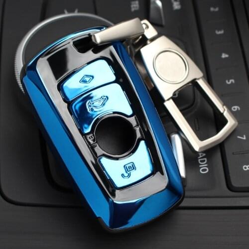 High quality ABS Car Key Case Auto Key Protection Cover For BMW F07 F10 F11 F20 F25 F26 F30 Accessories Holder With Keyring