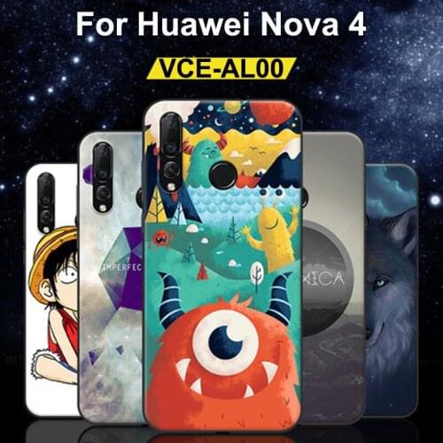 For Huawei Nova 4 Case cartoon soft Silicone TPU phone Cases For Huawei Nova4 Nova 4 Cover VCE-AL00 Protection Shell back cover