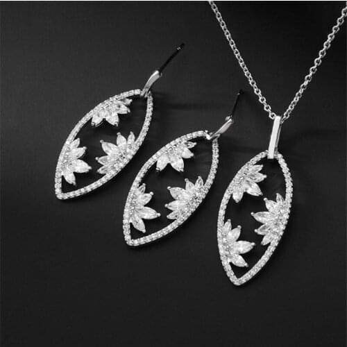 Geometric Necklace Earring Set Wedding Bridal Party Jewelry Set Dress Up Fashion Joker Necklace Earring Set