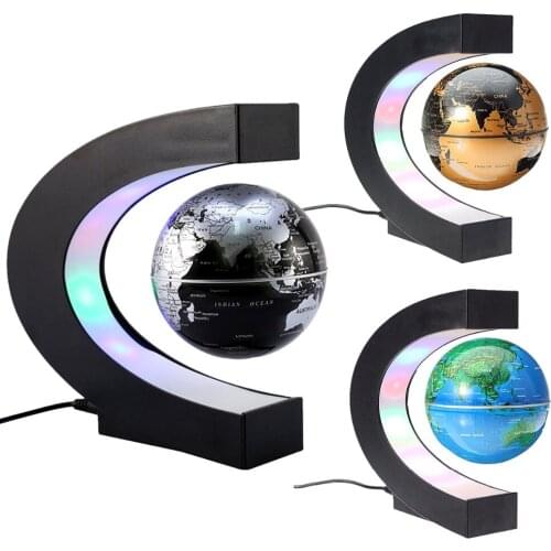 Magnetic Levitation Globe Glow in the dark Floating World Map Tellurion LED Light Desktop Decor Super Gifts For Children