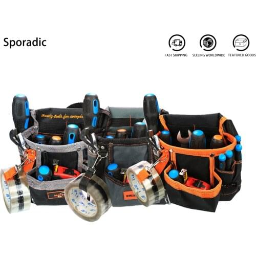 Multi-functional Electrician Tools Bag Waist Pouch Belt Storage Holder Organizer Garden Tool Set Professional Kits Waist Packs