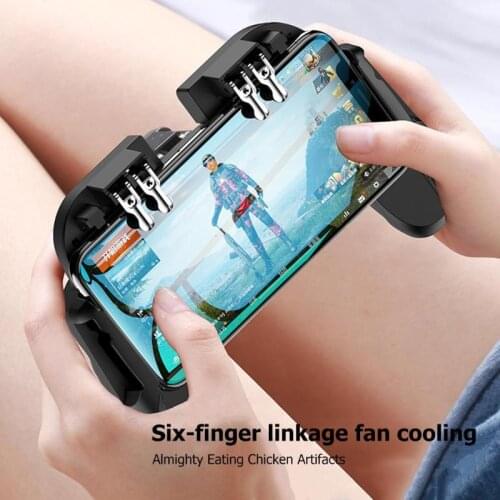 VODOOL H9 PUBG Mobile Gaming Joystick Gamepad Trigger Fire Button L1R1 Shooter Controller With Cooling Fan Mobile Phone Radiator