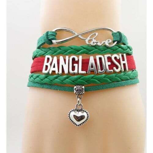 Fashion love bangladesh Bracelet heart Charm bangladesh country bracelets & bangle for Women and men jewelry