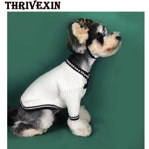 Fashion Dog Clothes Classic Luxury Pet Hoodie Sweater Chiuhahua Pug Schnauzer Pets Keeping Warm Coat Clothing Small Dog Clothes