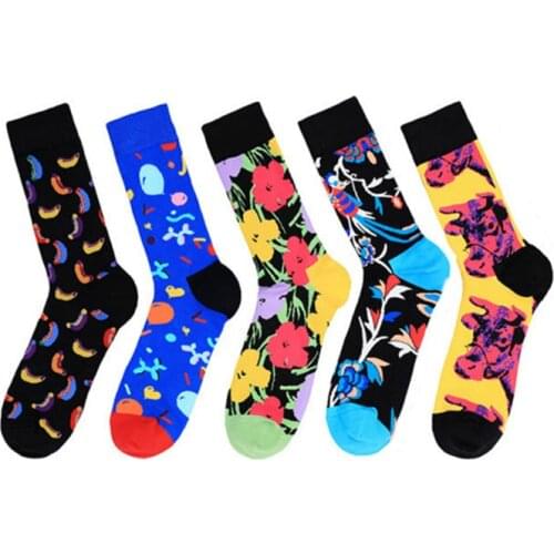 Novelty Happy Funny Men Socks Combed Cotton Sock Sausage Tongue Harajuku Socks Casual Comfort Big Size Socks Christmas Gift