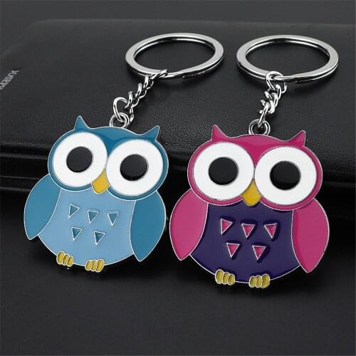 New Creative Owl keychains Cartoon Key Chain Gift Backpack pendant Keyholder Accessories