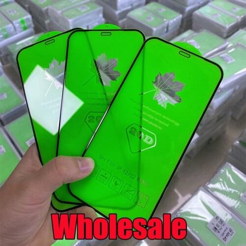 10pcs 20D Tempered Glass Full Coverage Cover Screen Protector Film Guard For iPhone 12 Mini 11 Pro Max XS XR X 8 7 6 6S Plus SE