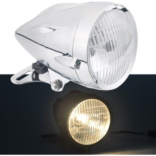 Front ABS Bullet Headlight Front Head Lamp Fit for HARLEY Electra Glide Touring Ultra Softail Fit for Yamaha