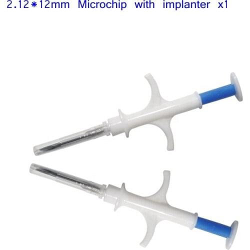 Personalized Cattle Tags Microchip Identifier Petcode Microchip 2*12mm Animal Id Chip Glass Transponder with Applicator Set X1