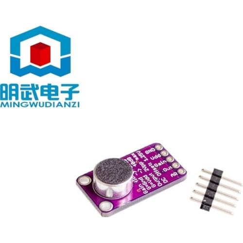 MAX9814 Microphone Amplifier Board Module Auto Gain Max 40dB/50dB/60dB Frequency 20Hz - 20 KHz 2.7V-5.5V With Pins for Arduino
