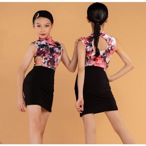 Latin Dance Dress Girls Designer Clothes Summer Dress Stage Costume Salsa Dancing Outfit Tap Dancewear Tango Dancewear DL7667