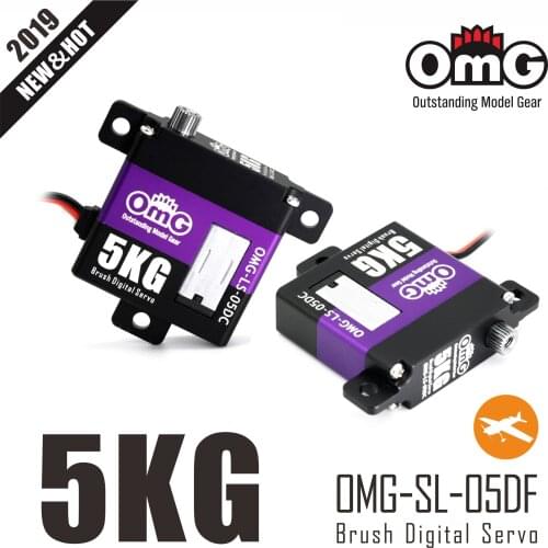 OmG 5KG Full Metal Coreless Motor High Voltage servo Fit for Turbojet Aircraft and Balsa Aircraft