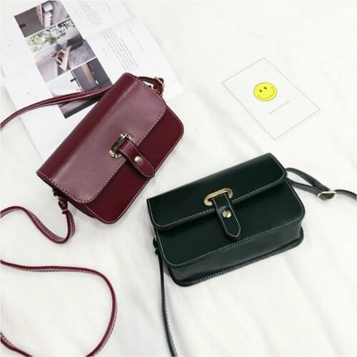 Bags for Women 2021 New Retro Female Shoulder Bag Wild Belt Buckle Small Square Bag PU Fashion Ladies Diagonal Small Bag