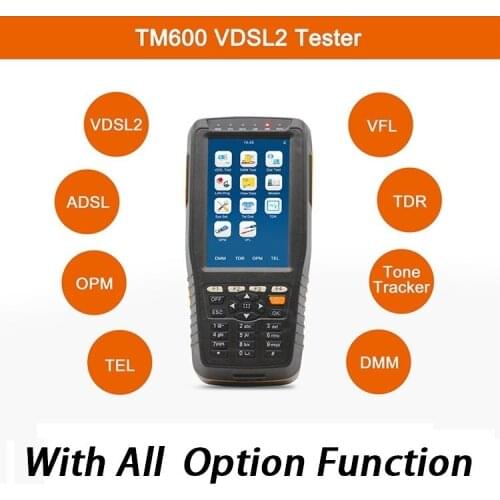 TM-600 VDSL VDSL2 Tester ADSL WAN & LAN Tester xDSL Line Test Equipment with all functions(OPM+VFL+Tone Tracker+TDR) TM600