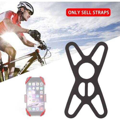 Universal Silicone Bike Phone Holder Bicycle Cellphone Strap Motorcycl Elastic Bracket Stand For Mobile Cycling D1O4